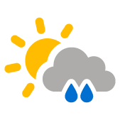 Couverture nuageuse irrégulière avec averses de pluie Couverture nuageuse irrégulière avec averses de pluie